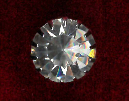 PRECIOSA CRYSTAL BUTTON - SIZE 10 - SILVER