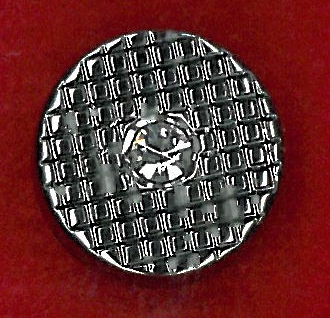 CRYSTAL METAL BUTTON - SIZE 10 - NICKEL