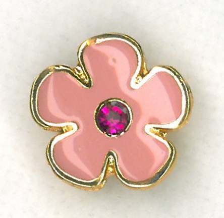 BUTTON - PINK/GOLD