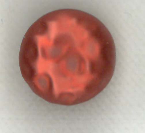 CRUSHED HALF ROUND MATT BUTTON - SIZE 10 - BURNT ORANGE