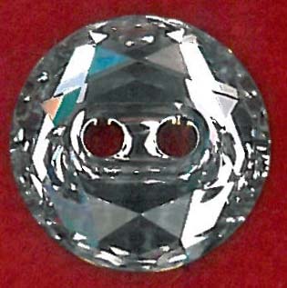 SWAROVSKI FLAT CRYSTAL BUTTON - SIZE 12 - CLEAR/NICKEL