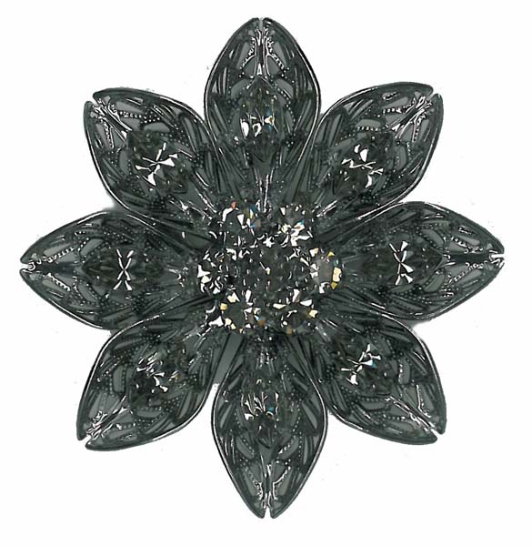 BROOCH - GUNMETAL