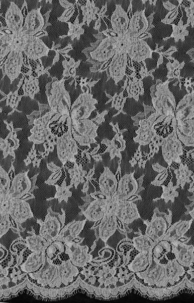 METALLIC FRENCH LACE - SILVER