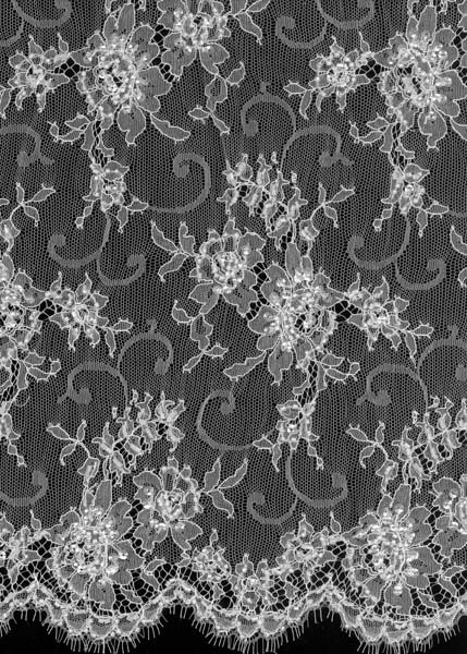 BEADED FRENCH LACE - IVORY