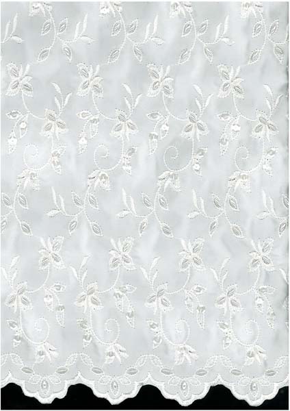 BEADED POLY DUCHESS SATIN - IVORY