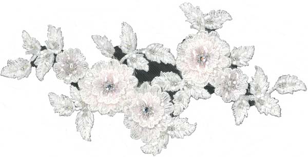 3D BEADED MOTIF - IV/PINK