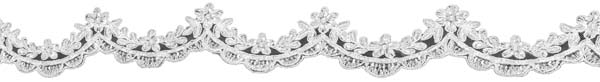 CORDED BEADED SEQUIN EDGING - IVORY