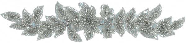 CRYSTAL BEADED MOTIF (SOLD SINGULARLY) - IV/SIL