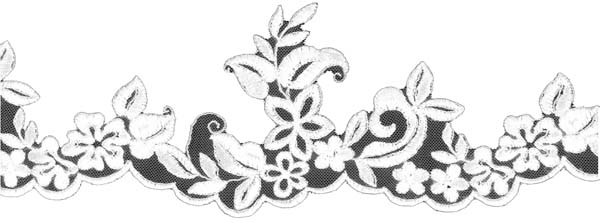 EMBROIDERED EDGING - IVORY