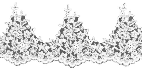 EMBROIDERED CORDED EDGING - IVORY